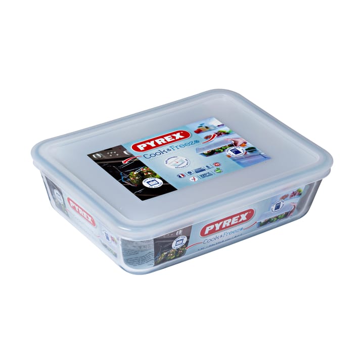 Cook & Freez rechteckige Schale mit Deckel - 22x17 cm - Pyrex