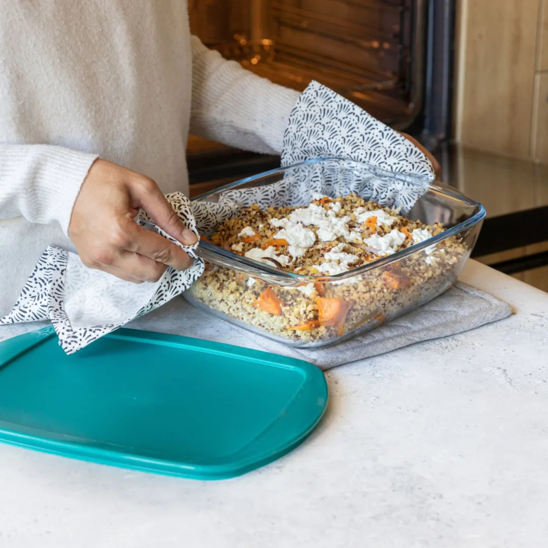 Cook & Store rechteckige Glasschale mit Deckel, 28x20x8 cm Pyrex