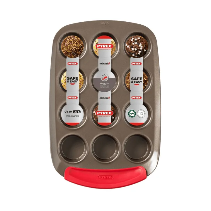 Pyrex Asimetria Muffinform - Silikon, rechteckig, 12 Muffins - Pyrex