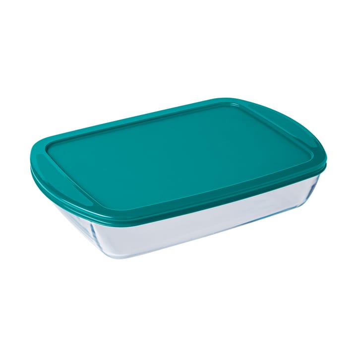 Rechteckige Glasdose mit Deckel - 40x27x7 cm - Pyrex