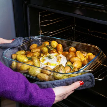 Unwiderstehliche rechteckige Glasschale - 39x25 cm - Pyrex