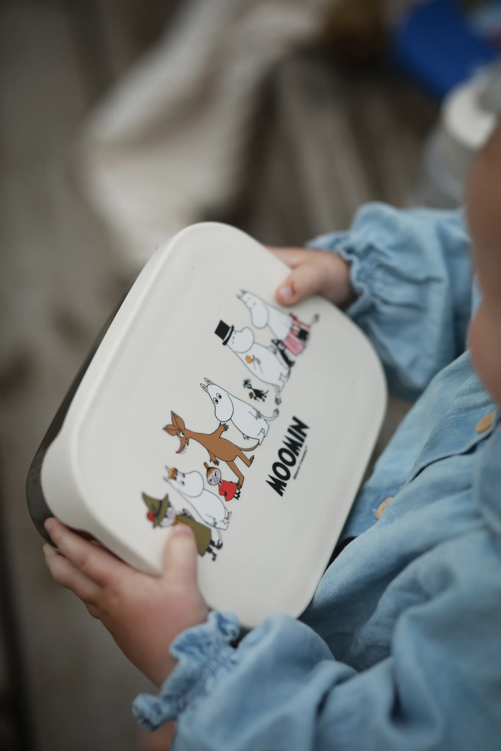 Mumin Family Metall-Lunchbox 13x17 cm, Beige Rätt Start