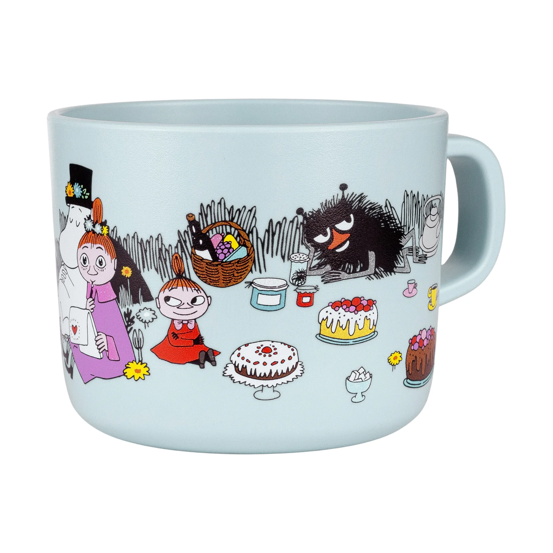 Mumin Picnic Tasse 25 cl, Hellblau Rätt Start