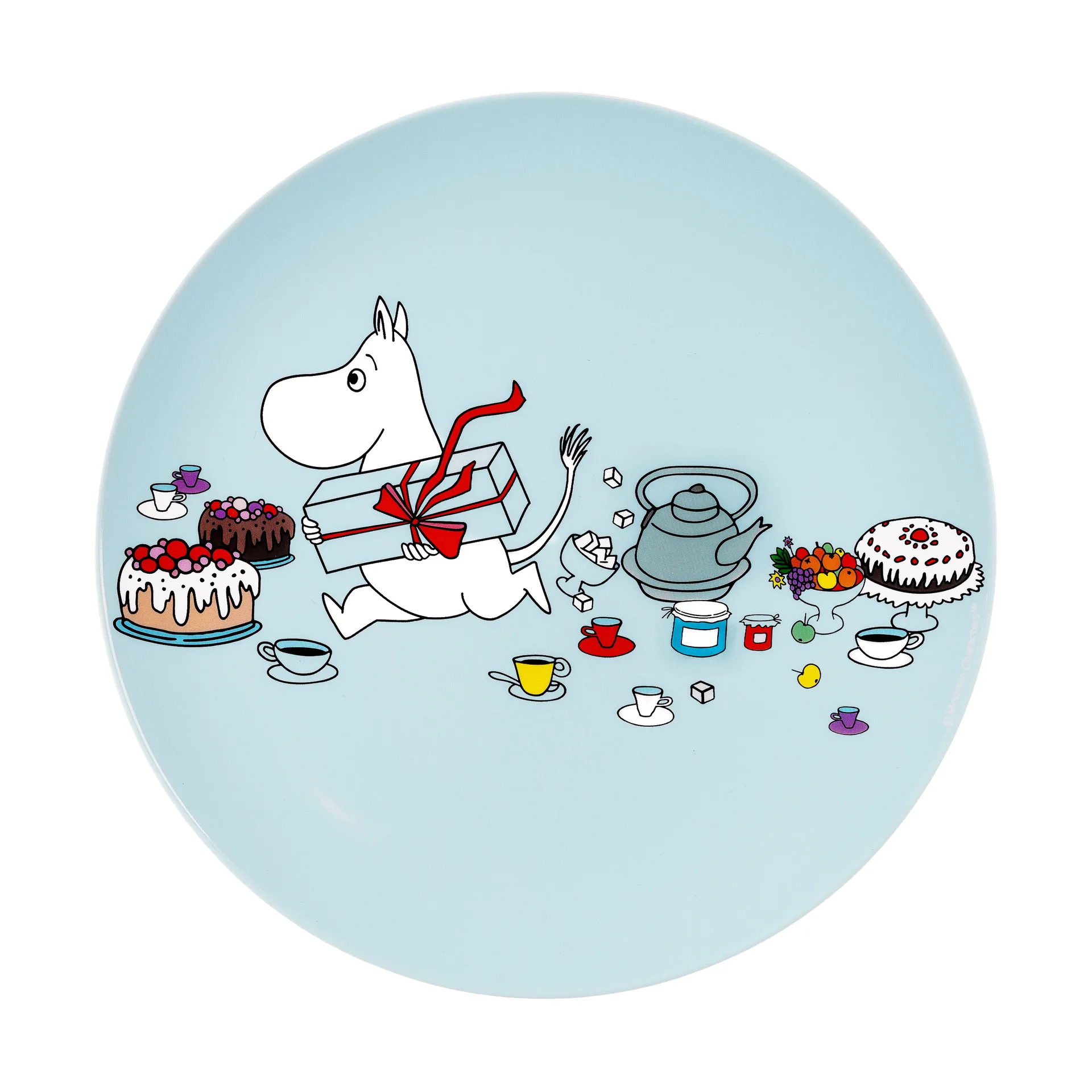 Mumin Picnic Teller Ø19,5 cm, Hellblau Rätt Start