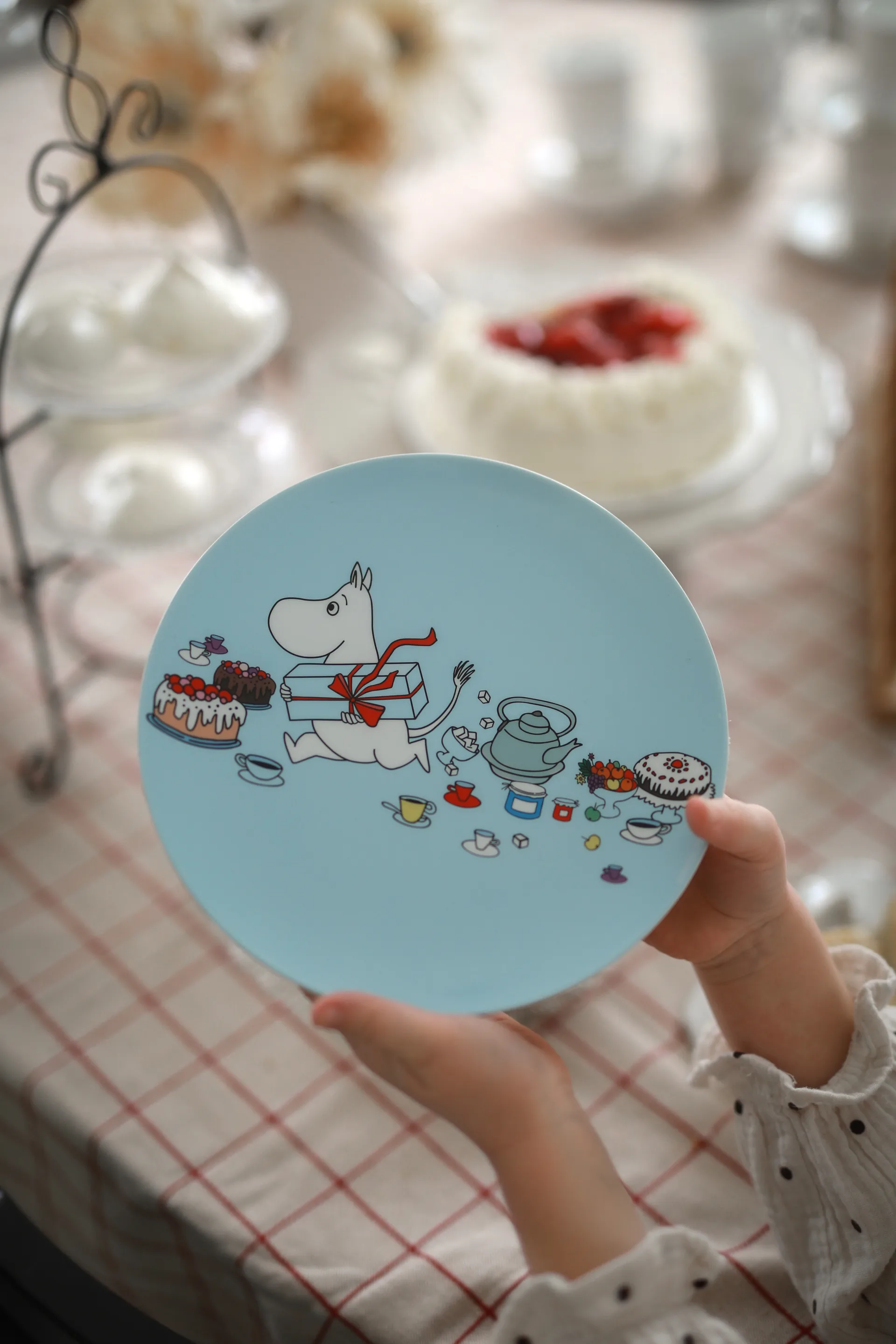 Mumin Picnic Teller Ø19,5 cm, Hellblau Rätt Start
