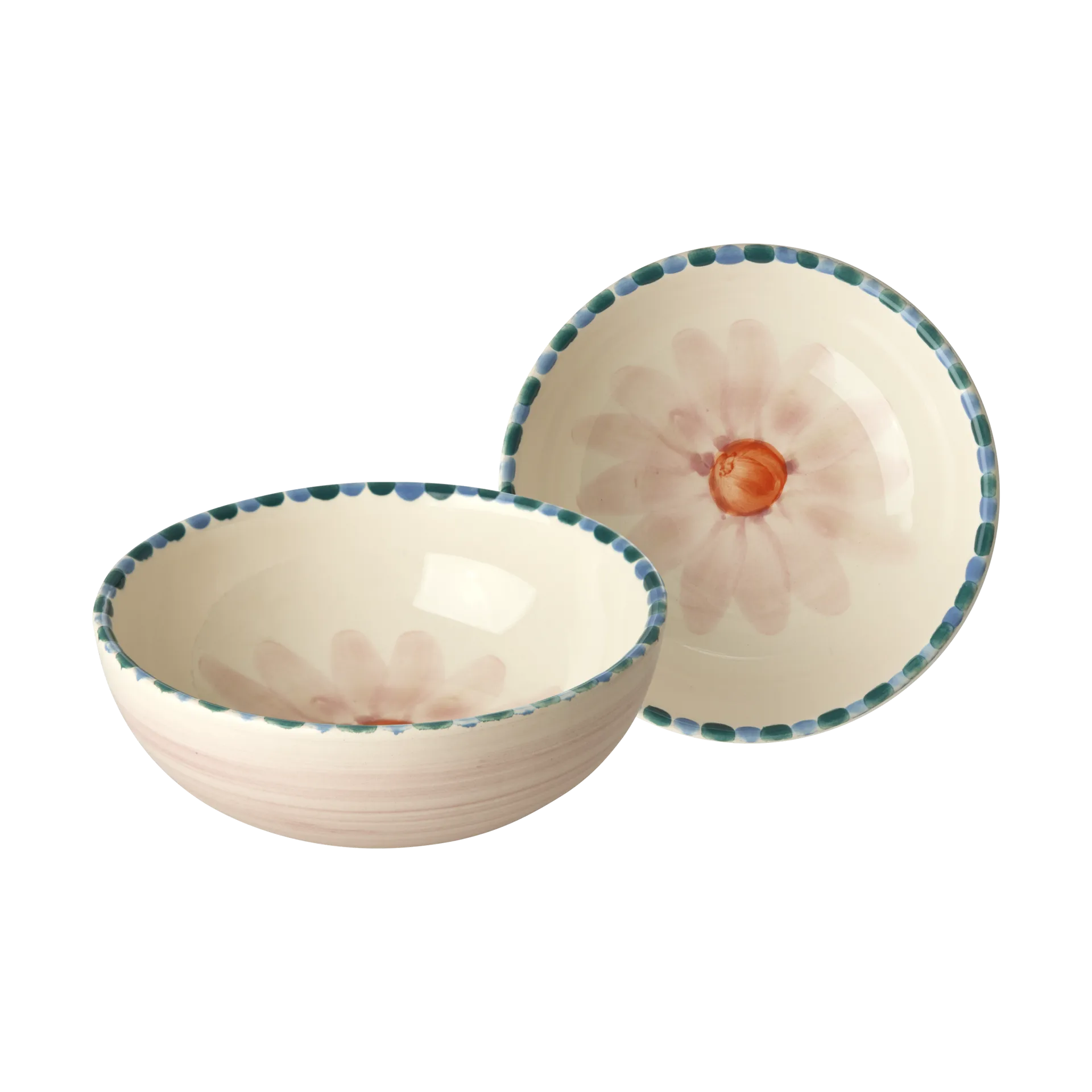 Rice Keramikschale 35 cl, Soft Pink Flower-lavender RICE