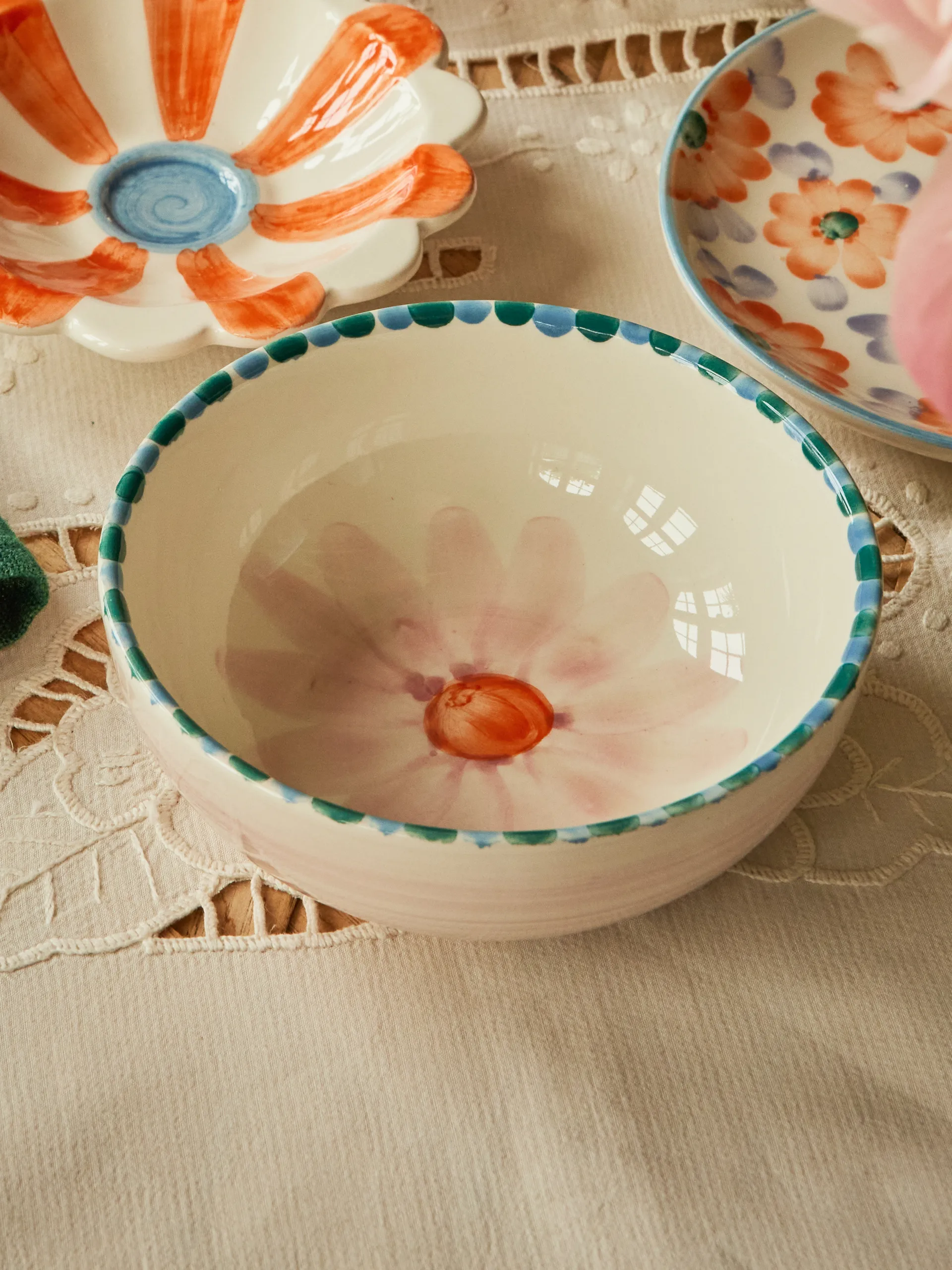 Rice Keramikschale 35 cl, Soft Pink Flower-lavender RICE
