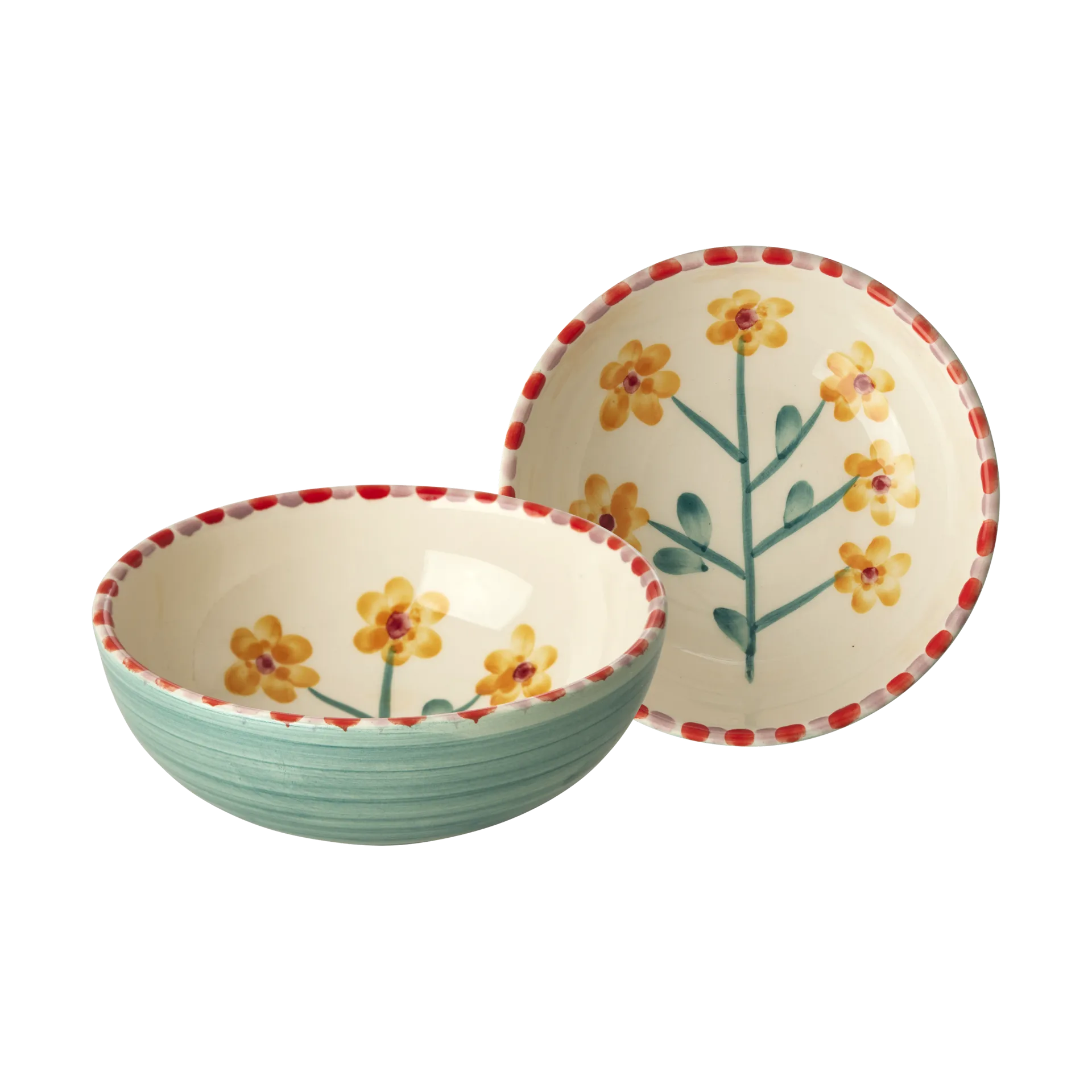 Rice Keramikschale 35 cl, Yellow Flower-jade RICE