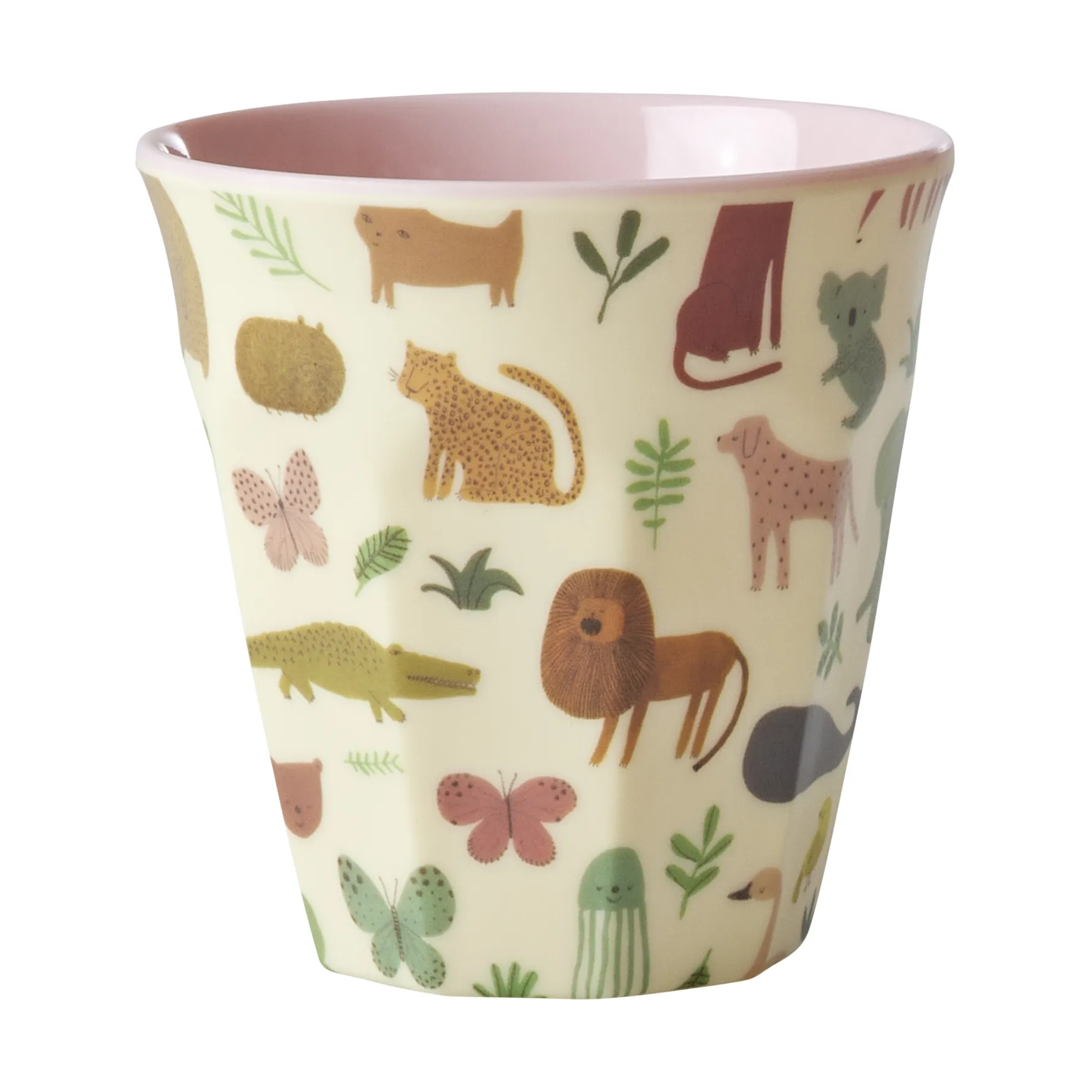 Rice Kinderbecher Melamin, Sweet Jungle Print-Soft Pink RICE
