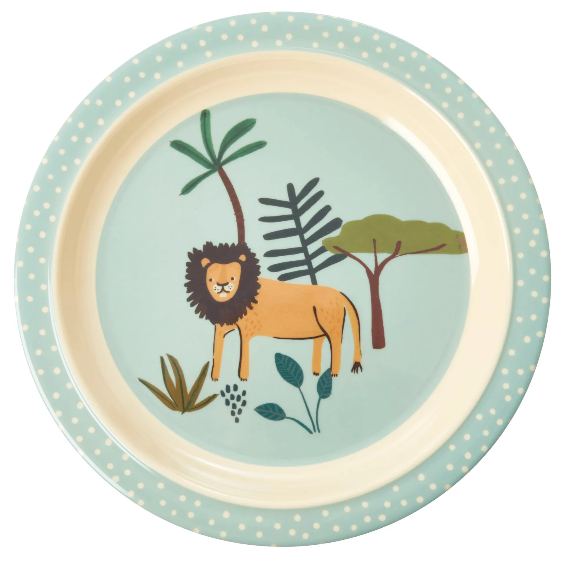 Rice Kinderteller Jungle animals, Blue-multi RICE