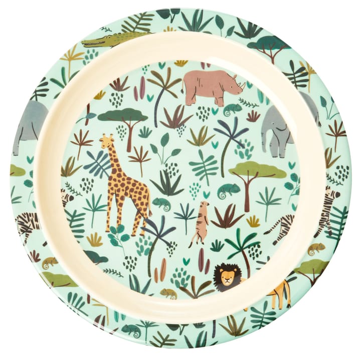 Rice Kinderteller Jungle animals, Green-multi RICE