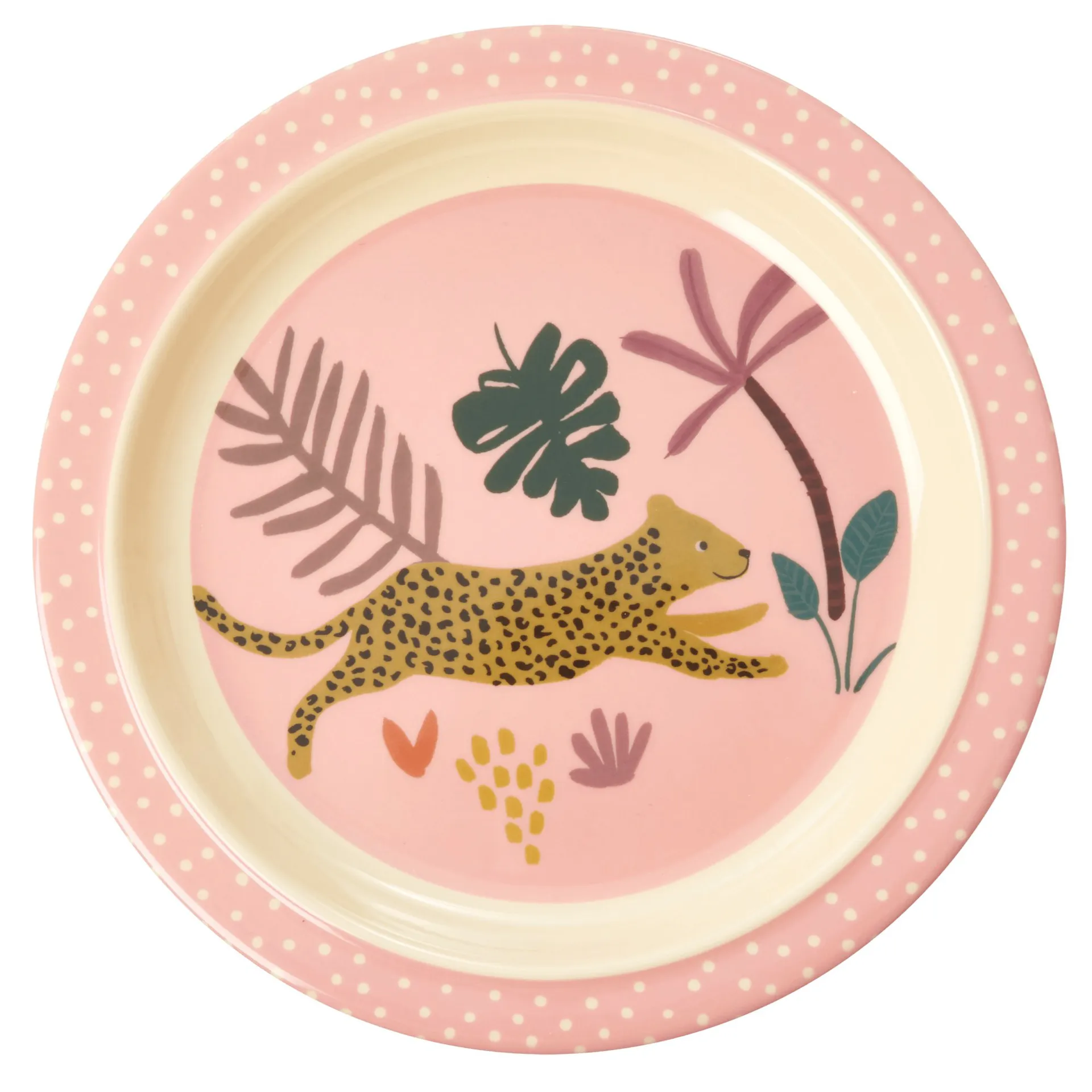 Rice Kinderteller Jungle animals, Pink-multi RICE
