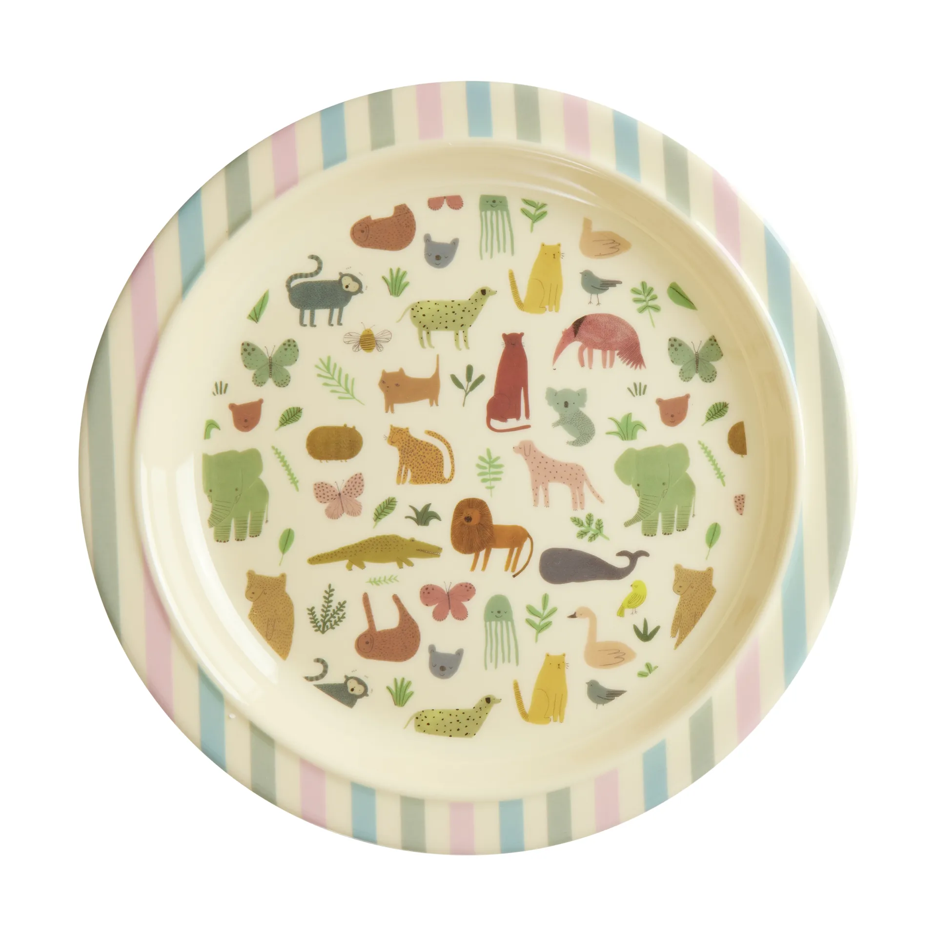 Rice Melamin Kinderteller Ø22cm, Sweet Jungle Print RICE