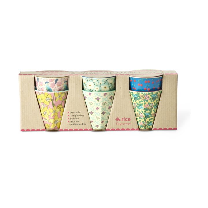 Rice Melaminbecher small 6er Pack - Show youre true colors prints - RICE