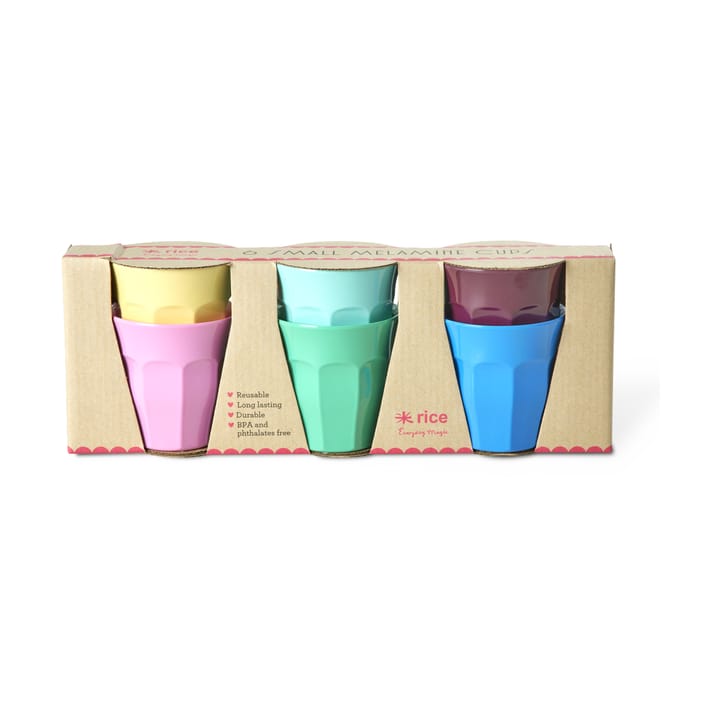 Rice Melaminbecher small 6er Pack - Show youre true colors - RICE