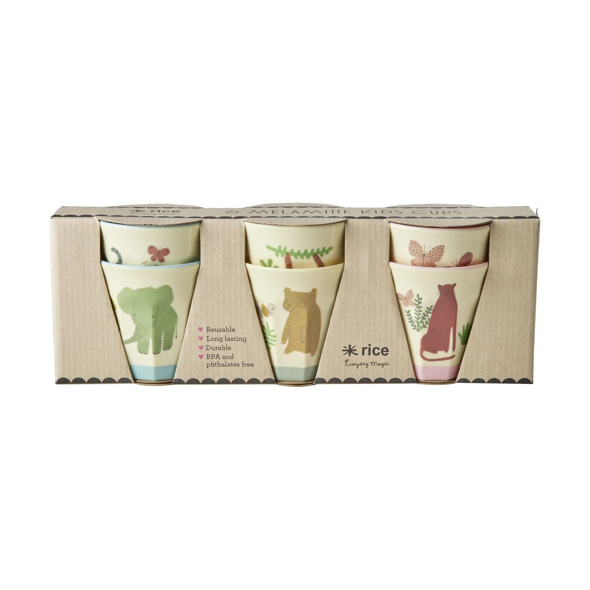 Rice Melaminbecher small 6er Pack, Sweet Jungle RICE
