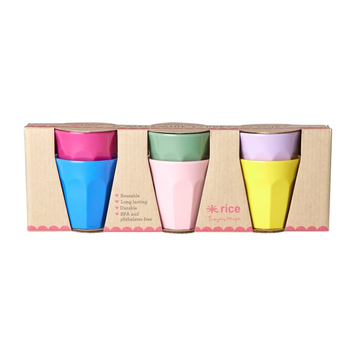 Rice Melaminbecher xsmall 6er Pack, Multicolor RICE