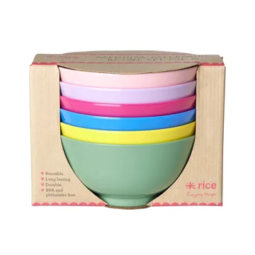 Rice Melaminschale medium Ø15cm 6 Teile - Multicolor - RICE