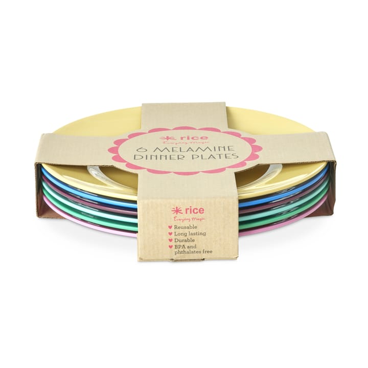 Rice Melaminteller Ø26 cm 6er-Pack, Show youre true colors RICE