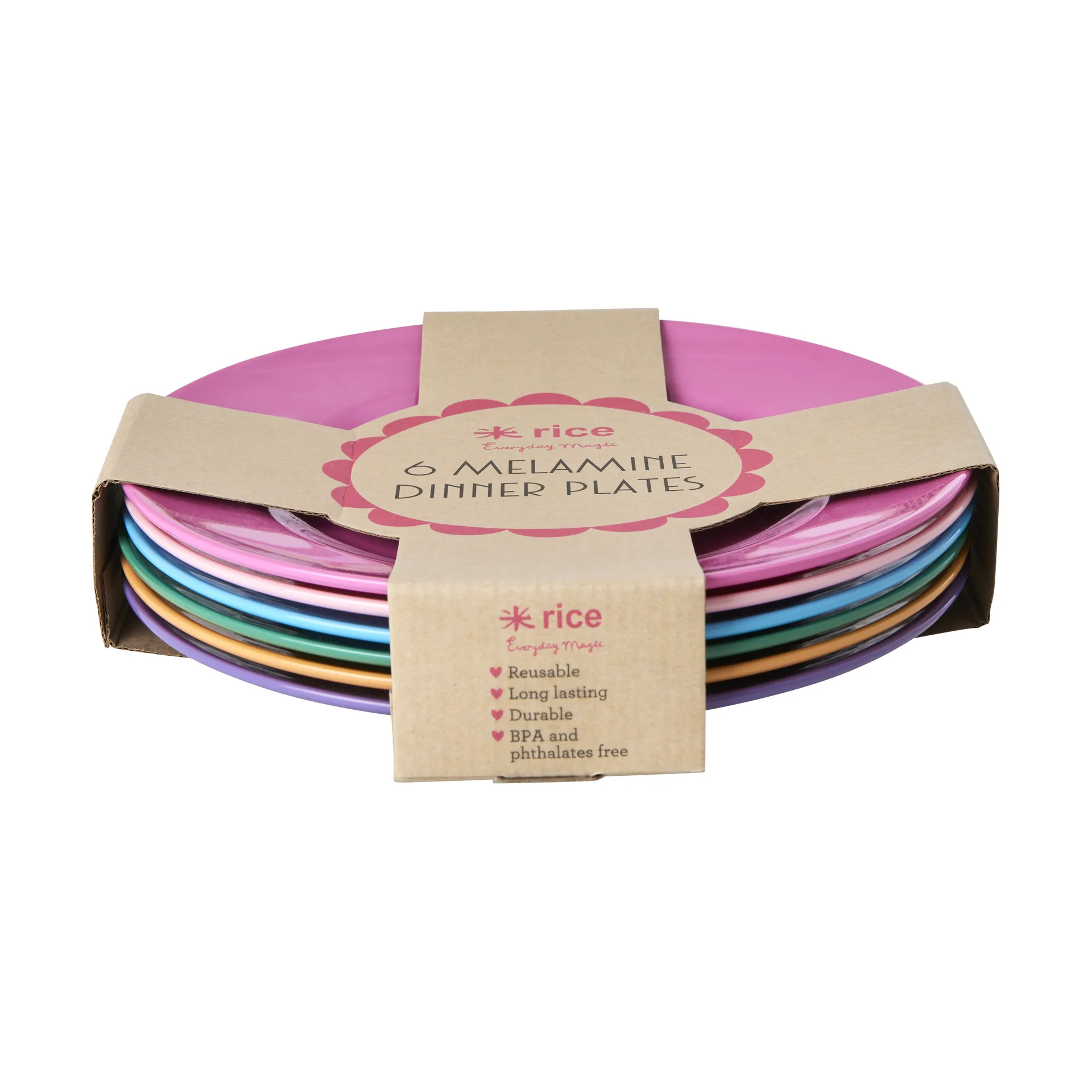 Rice Melaminteller Ø26cm 6 Teile, La Joie de Vivre RICE