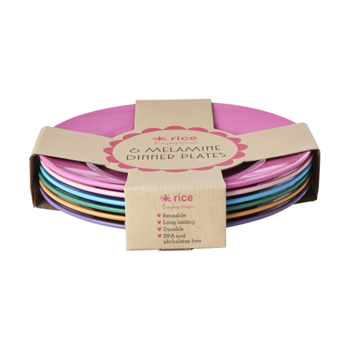Rice Melaminteller Ø26cm 6 Teile, La Joie de Vivre RICE