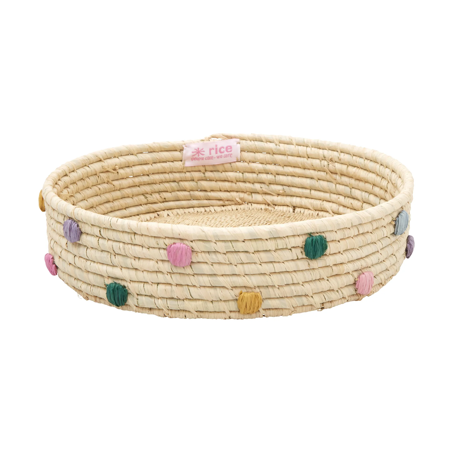Rice Raffia Aufbewahrungskorb niedrig Ø 25 cm, Natural RICE