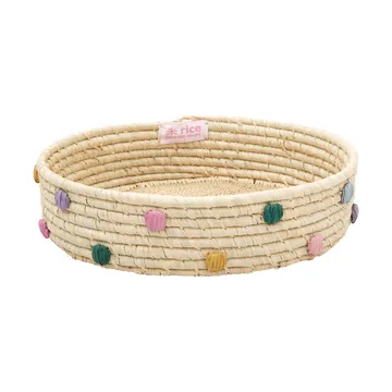 Rice Raffia Aufbewahrungskorb niedrig Ø 25 cm - Natural - RICE