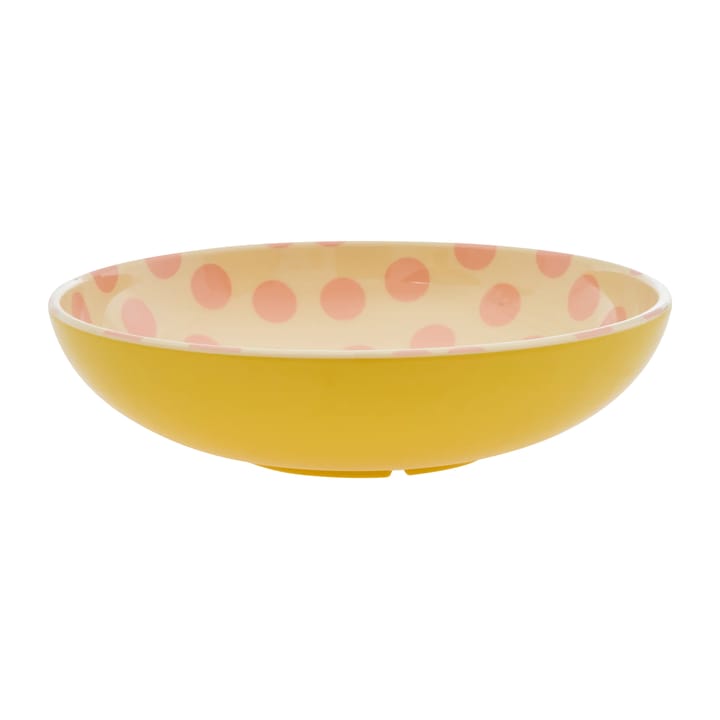 Rice Salatschale melamin Ø29,9cm - Pink dots-yellow - RICE