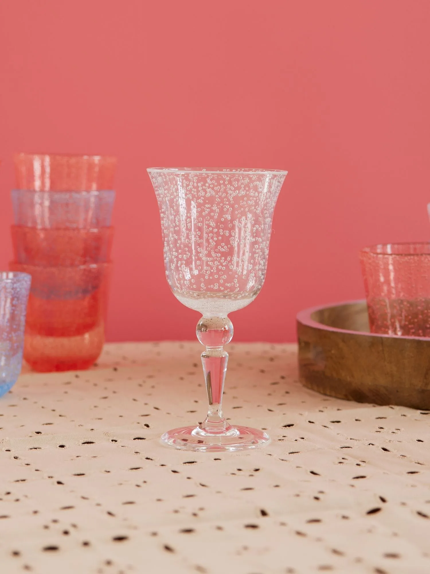 Rice Weinglas Bubble Design 36 cl, Clear RICE