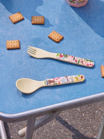 Rice wildlife Kindergeschirr 2-teilig - Pink - RICE