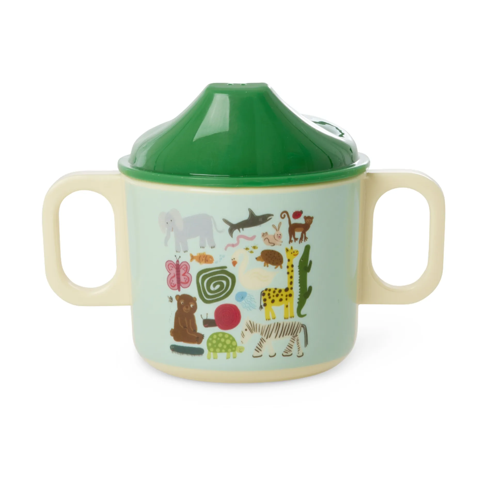 Rice Wildlife Kindertasse mit zwei Griffen 25 cl, Mint RICE