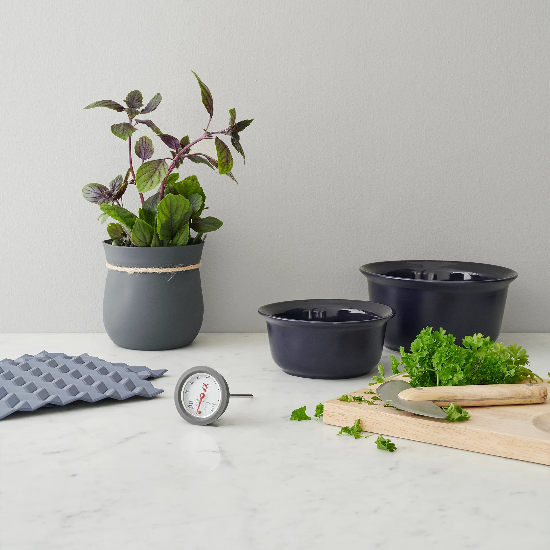 HOLD-ON Topflappen 2er Pack, Grau RIG-TIG