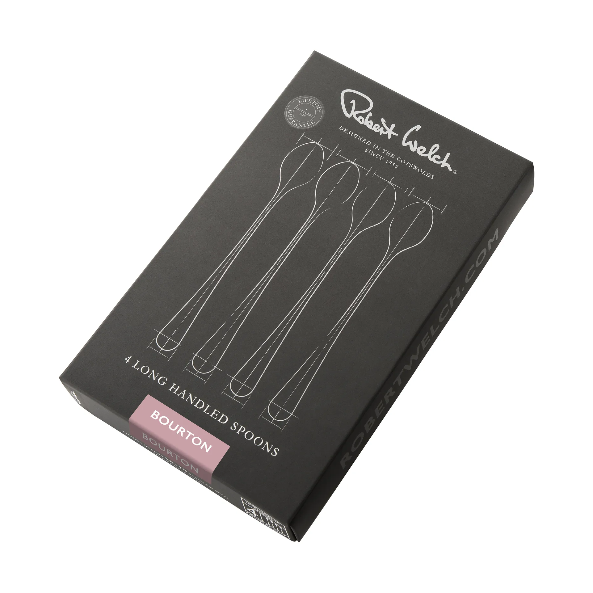 Bourton Bright Lattelöffel 4 Teile, Edelstahl Robert Welch