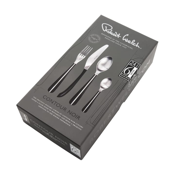 Contour Besteckset 24 Teile, Schwarz Robert Welch