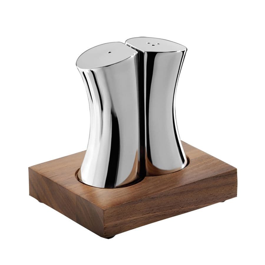 Robert Welch Drift Salz & Pfeffer Streuer Edelstahl-walnuss
