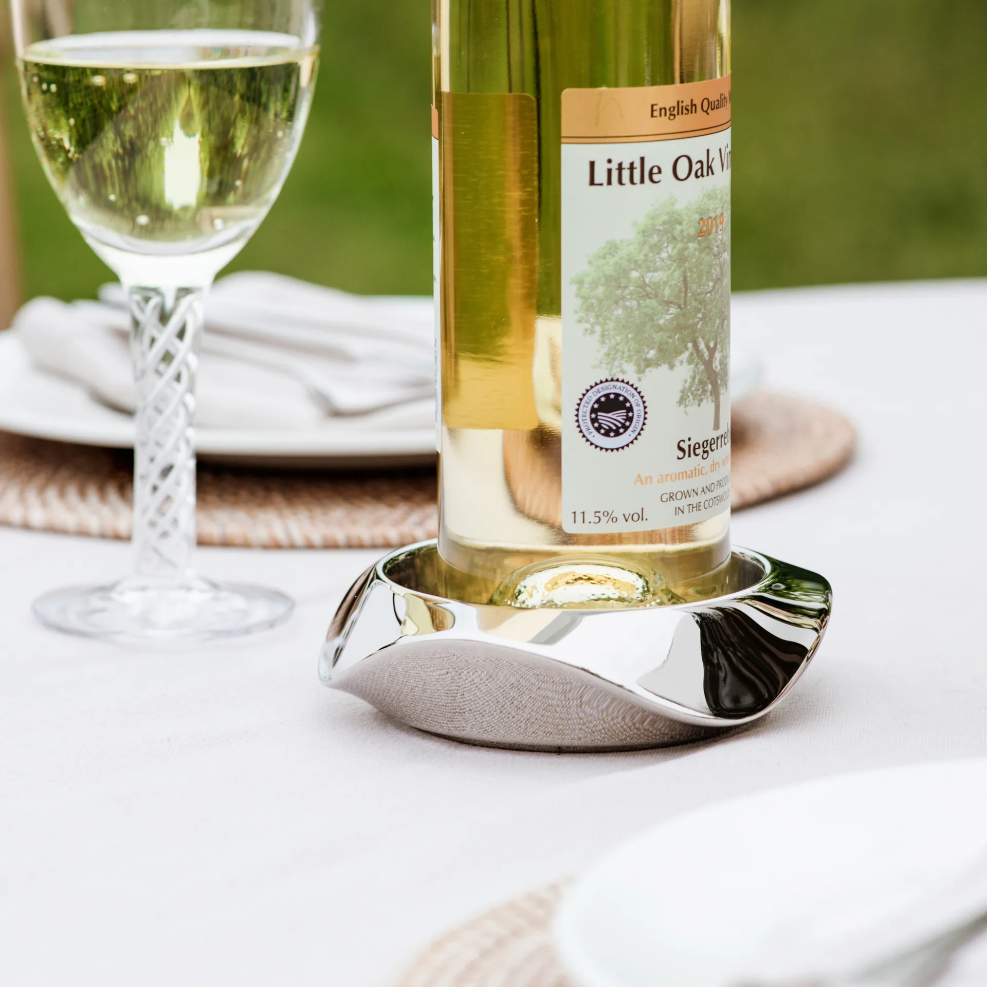 Drift Untersetzer/ coaster für Weinflasche, Edelstahl Robert Welch