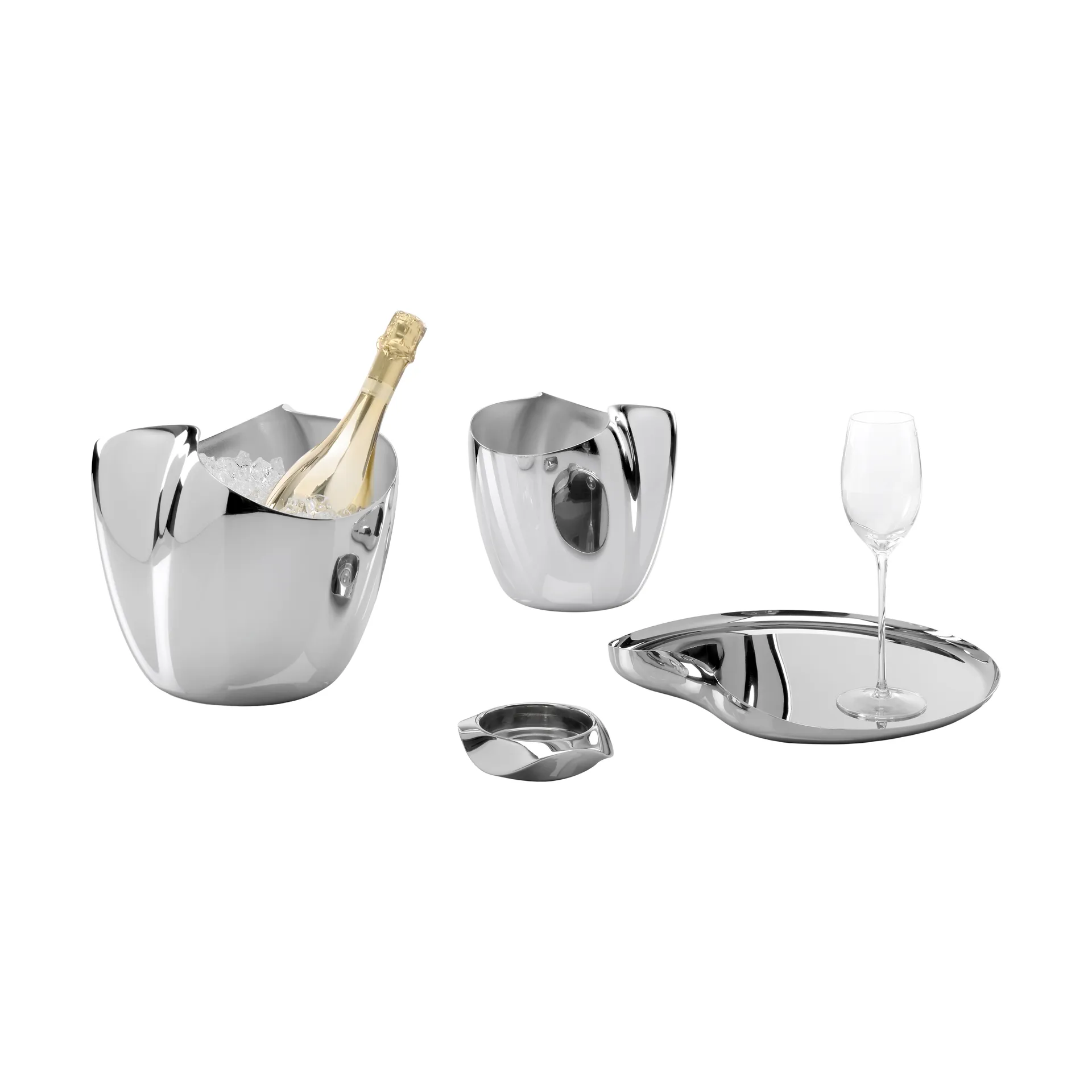 Drift Untersetzer/ coaster für Weinflasche, Edelstahl Robert Welch