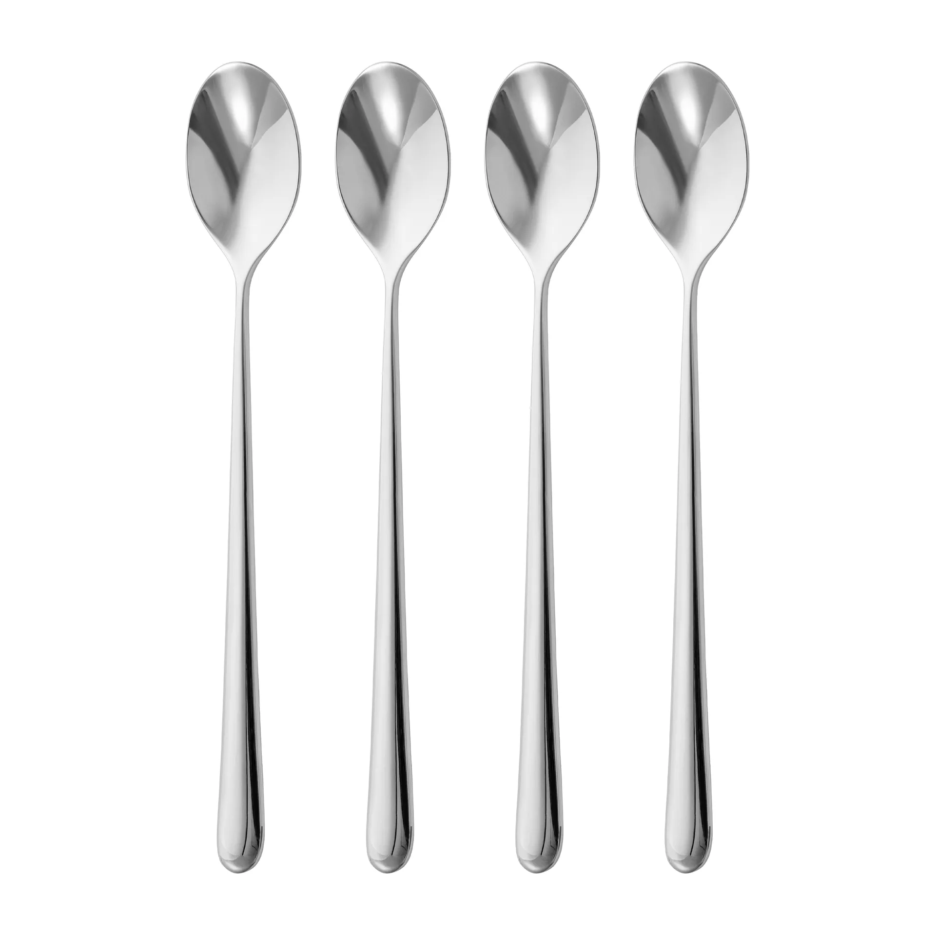 Kingham Bright Lattelöffel 4er Pack, Edelstahl Robert Welch