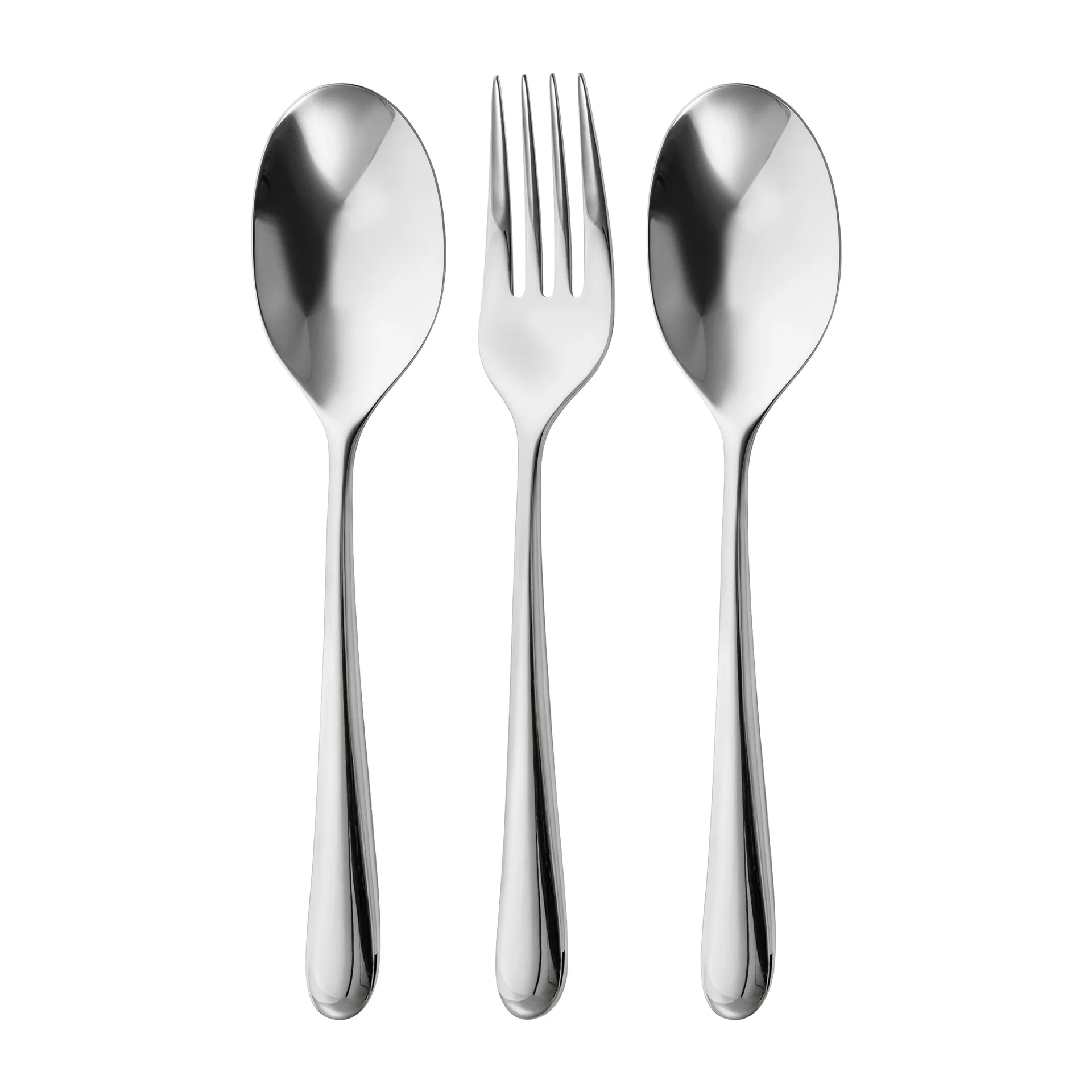 Kingham Bright Servierbesteck 3 Teile, Edelstahl Robert Welch