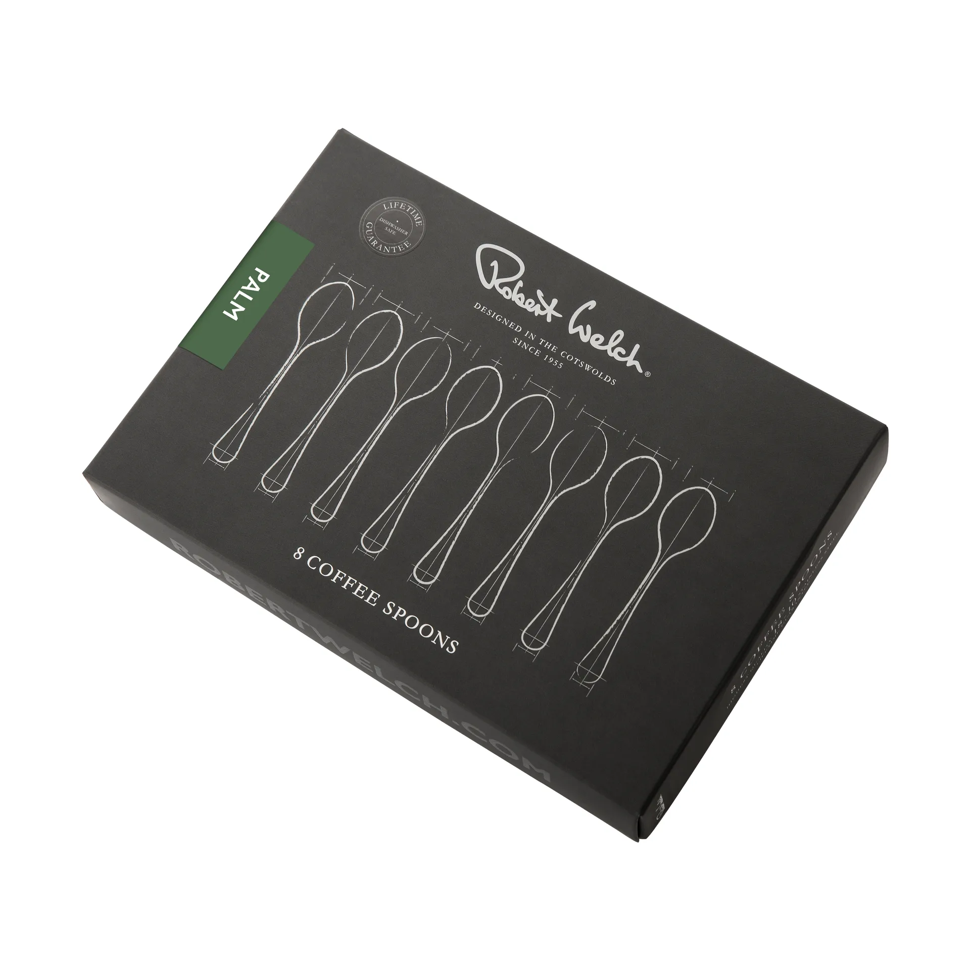 Palm Bright Kaffeelöffel 8er Pack, Edelstahl Robert Welch