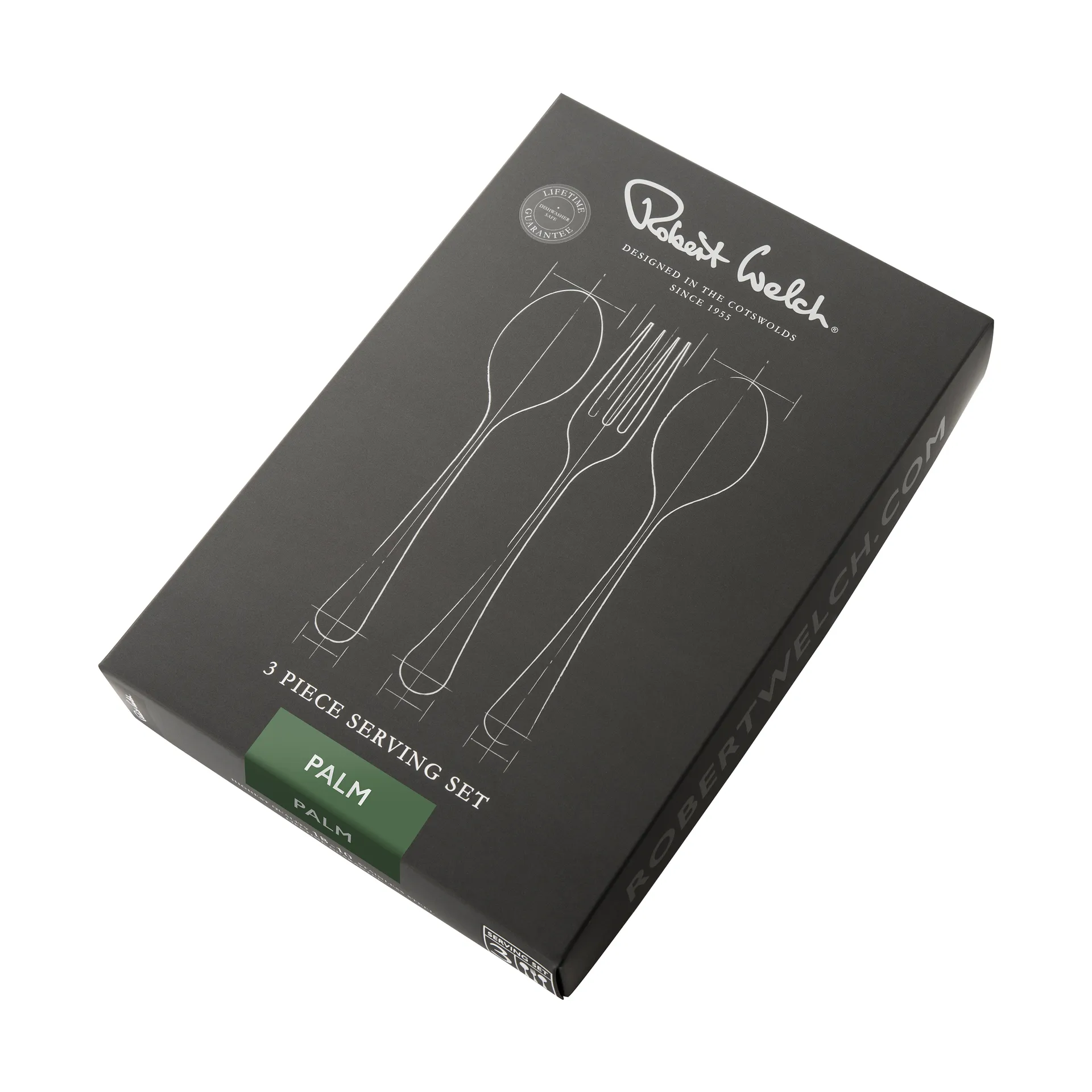 Palm Bright Servierbesteck 3 Teile, Edelstahl Robert Welch