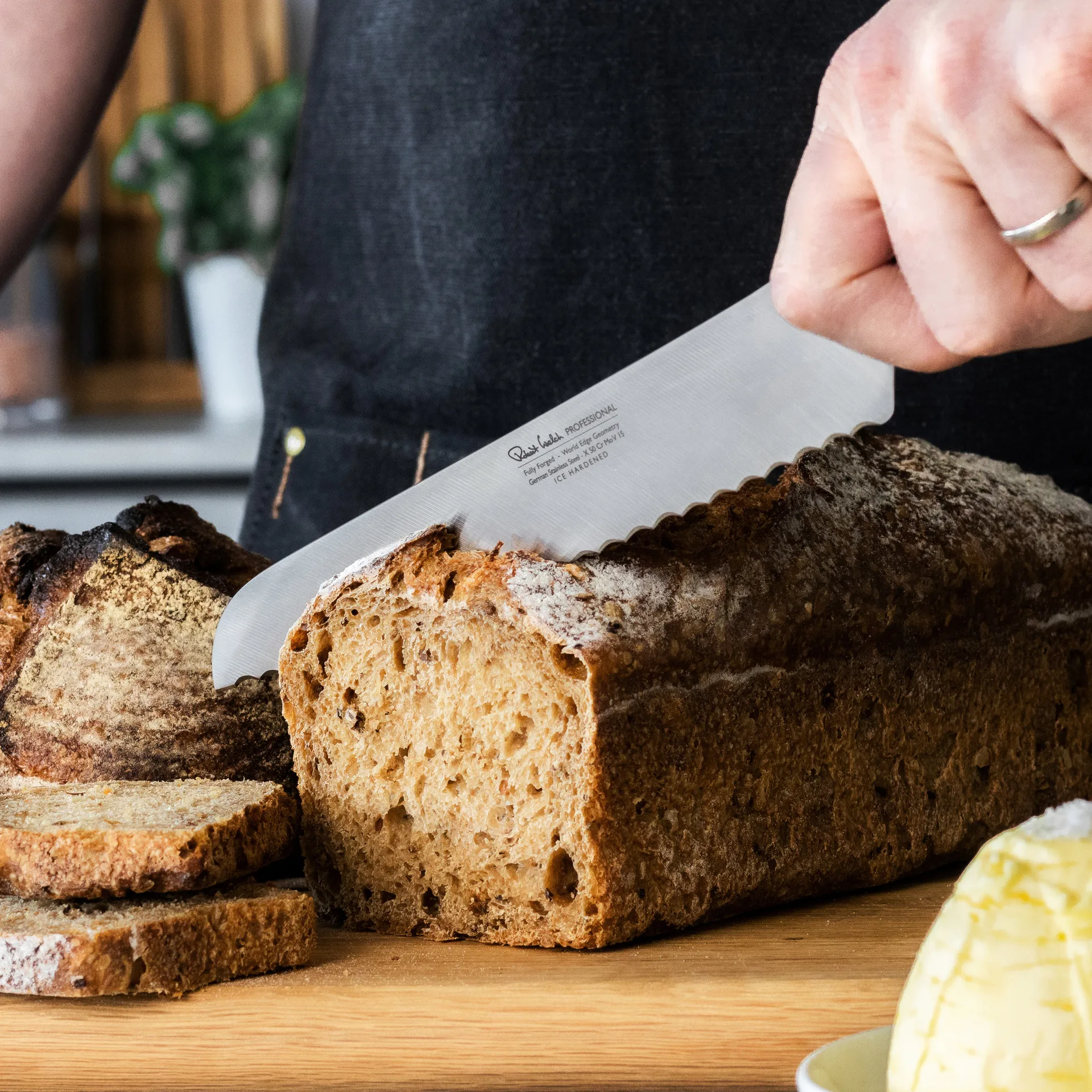 Robert Welch professional Brotmesser 22 cm, Edelstahl Robert Welch