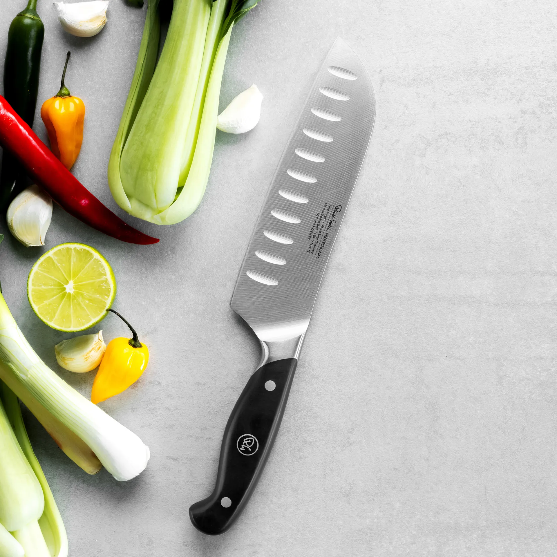 Robert Welch professional Santokumesser 17 cm, Edelstahl Robert Welch