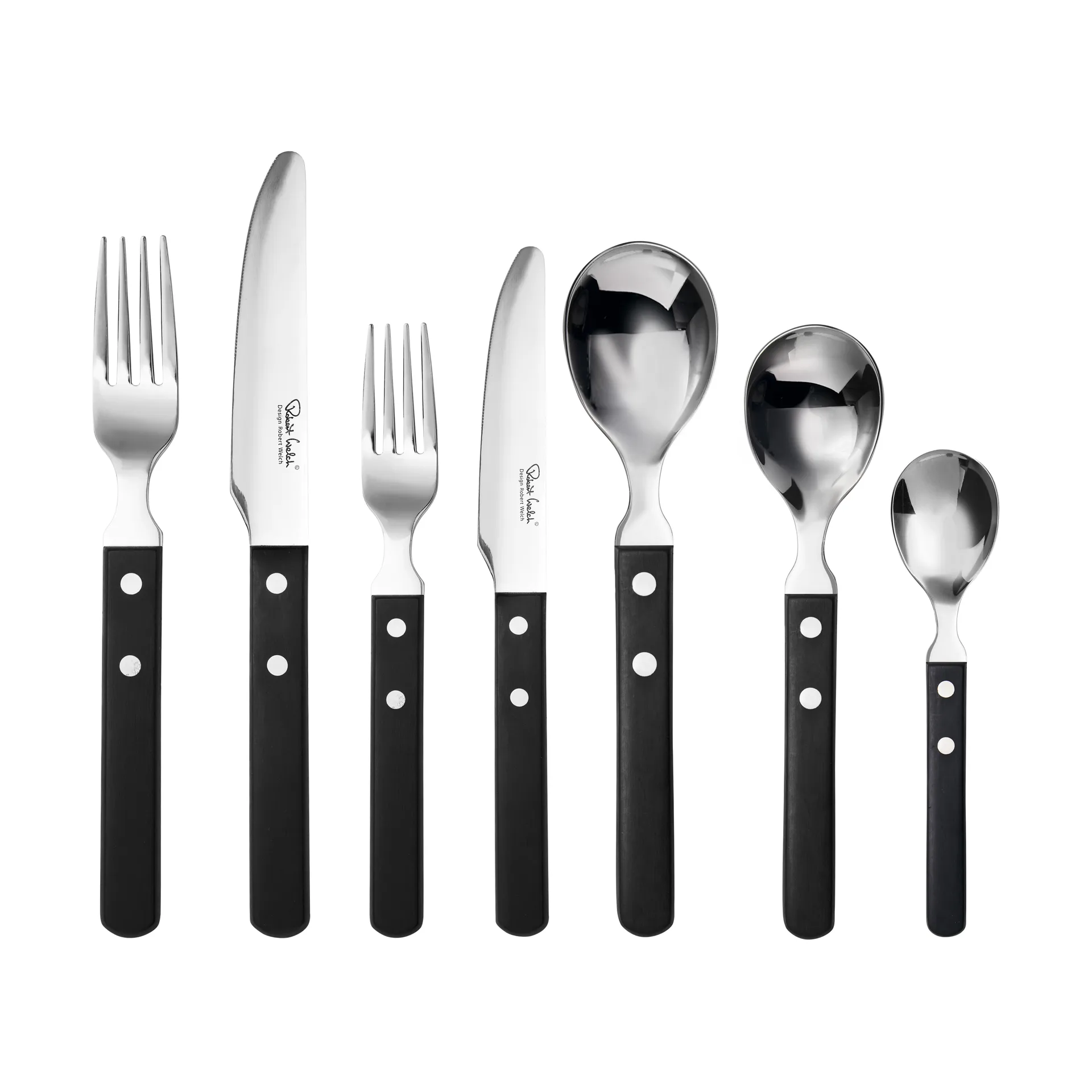 Trattoria Besteckset 56 Teile, Schwarz Robert Welch