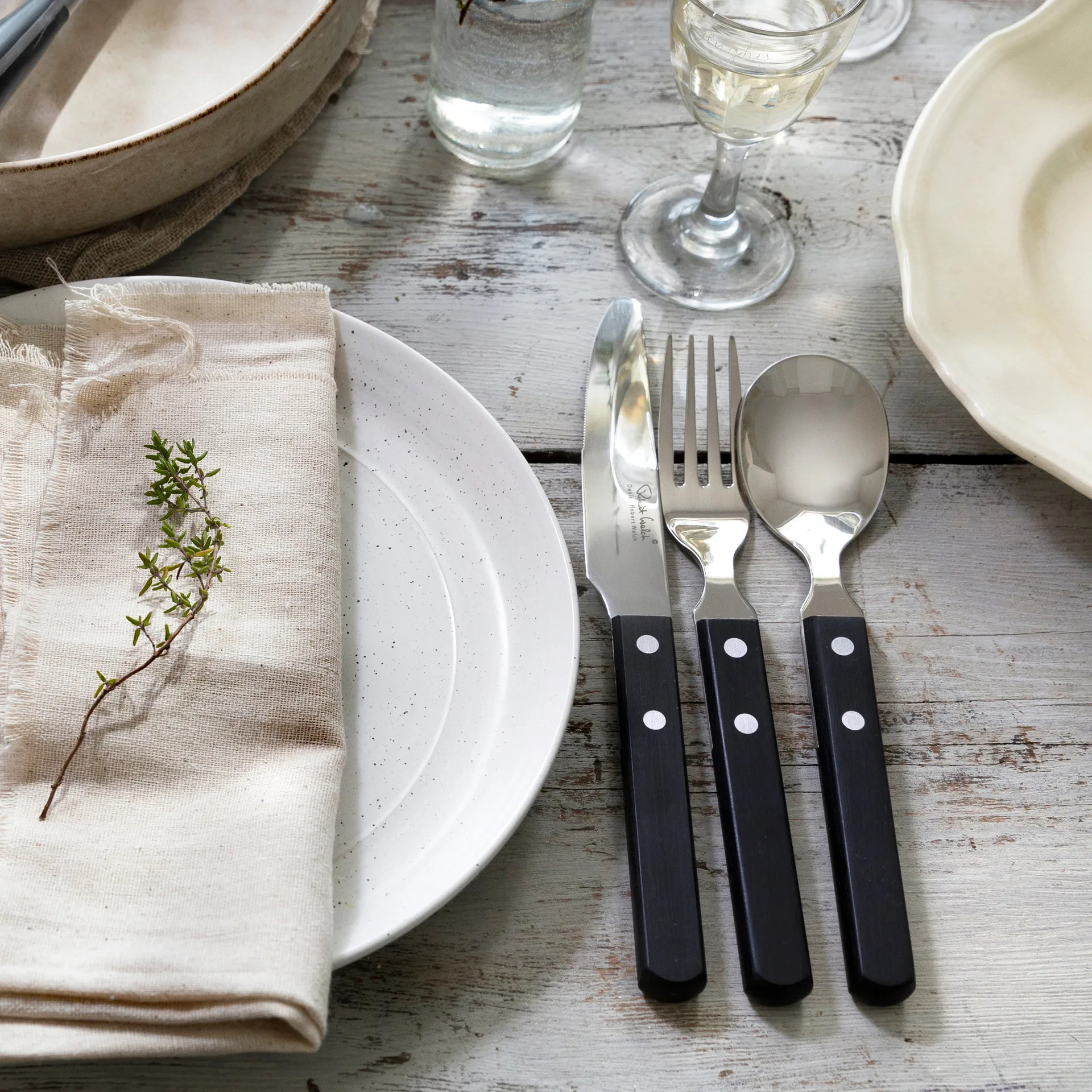 Trattoria Besteckset 56 Teile, Schwarz Robert Welch