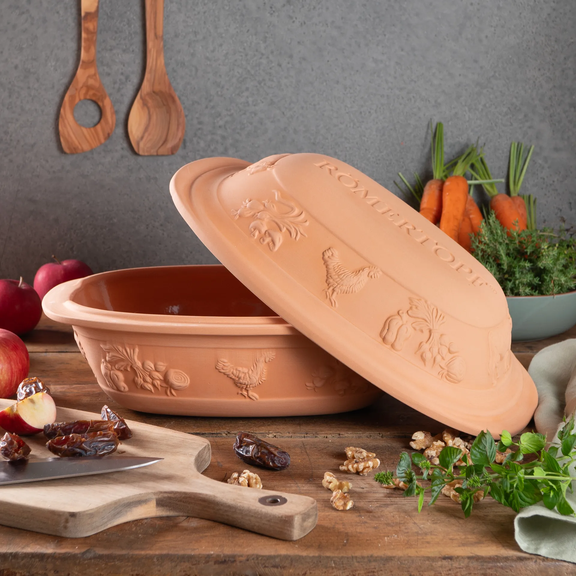 Tontopf Rustico Terrakotta, 4 Personen Römertopf