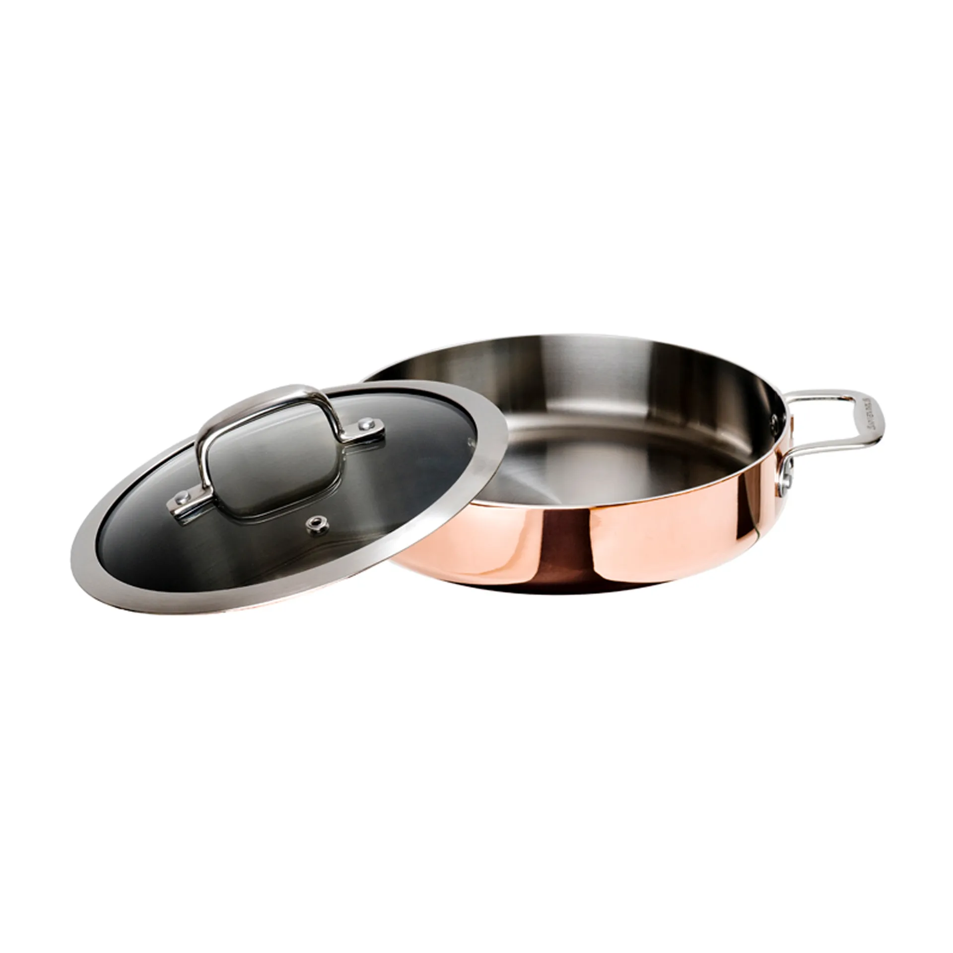 Maestro Sauteuse Kupfer mit Glasdeckel, 26cm Ronneby Bruk