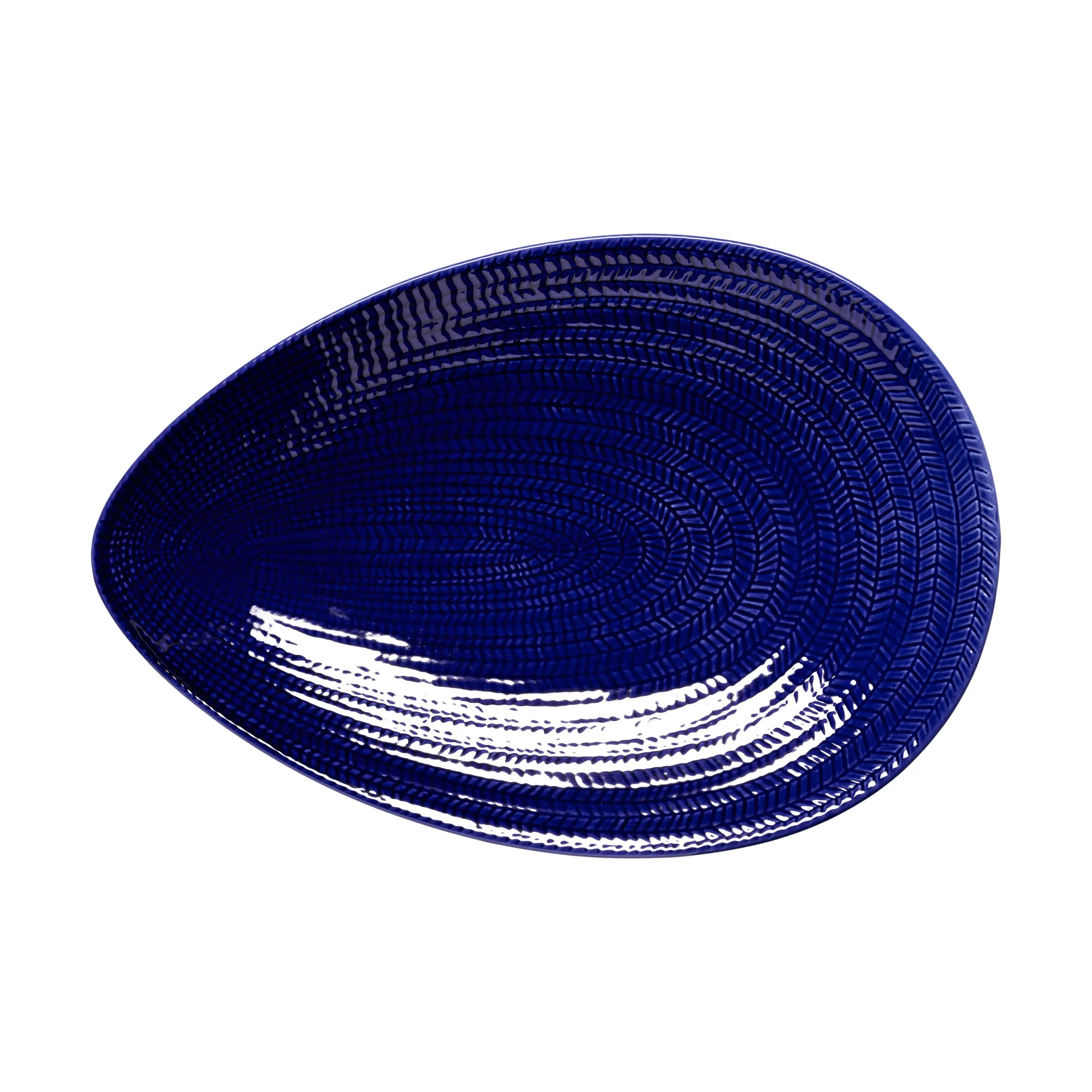 Blaues Feuer Servierplatte, Blau, 20x29 cm Rörstrand