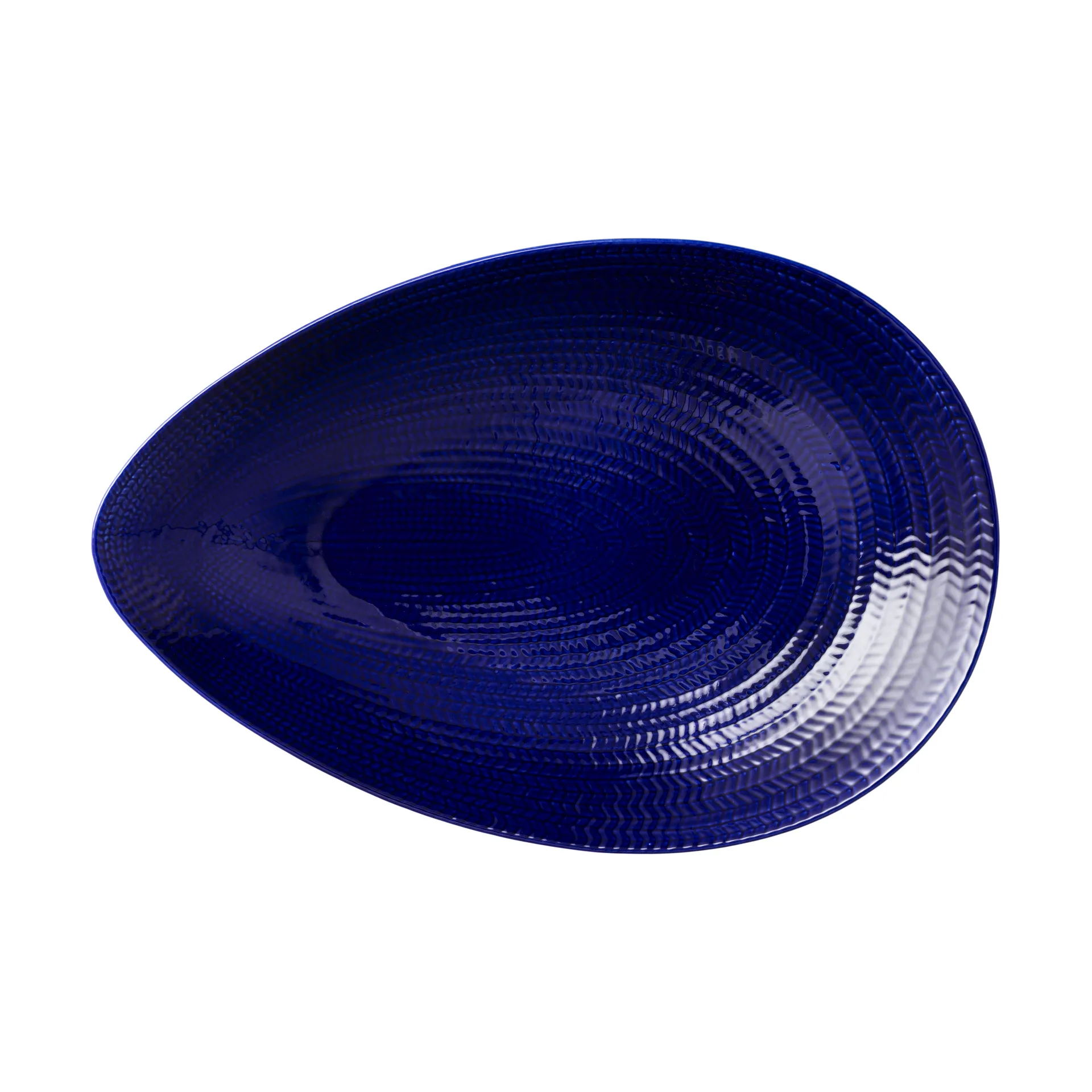 Blaues Feuer Servierplatte, Blau, 24x35 cm Rörstrand