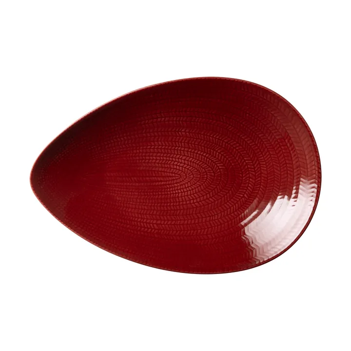 Blaues Feuer Servierplatte - Rot, 20x29 cm - Rörstrand